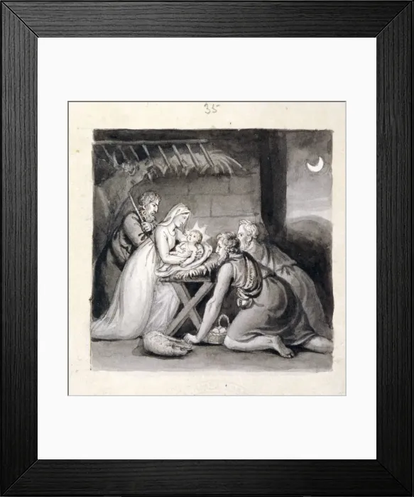 Framed Print : The Nativity, 19th century. Artist: Henry Corbould Framed Print : The Nativity, 19th century. Artist: Henry Corbould