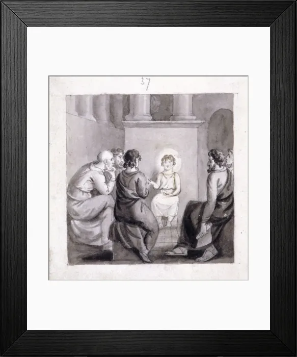 Framed Print : The Child Jesus in the Temple, 19th century. Artist: Corbould Family Framed Print : The Child Jesus in the Temple, 19th century. Artist: Corbould Family
