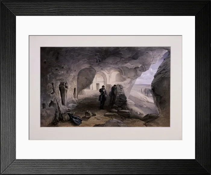 Framed Print : Excavated Church in the Caverns at Inkermann Looking West, Crimea, Ukraine, 1855 Framed Print : Excavated Church in the Caverns at Inkermann Looking West, Crimea, Ukraine, 1855