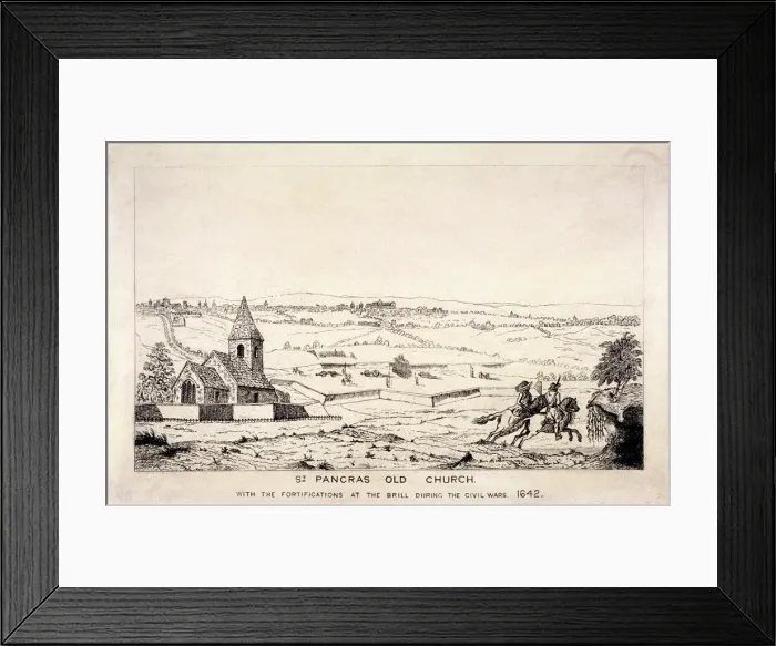 Framed Print : St Pancras Old Church, London, (c1850?) Framed Print : St Pancras Old Church, London, (c1850?)
