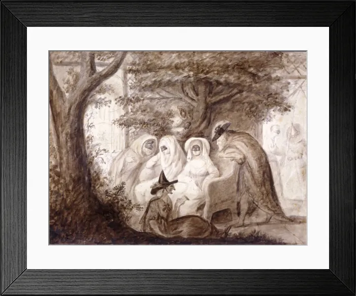 Framed Print : Figures dressed in masquerade costume at Vauxhall Gardens, Lambeth, London, 1782 Framed Print : Figures dressed in masquerade costume at Vauxhall Gardens, Lambeth, London, 1782