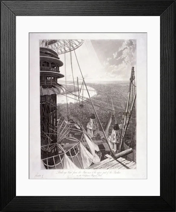 Framed Print : Bird s-eye view of the Colosseums interior, Regents Park, Marylebone, London, 1829 Framed Print : Bird s-eye view of the Colosseums interior, Regents Park, Marylebone, London, 1829
