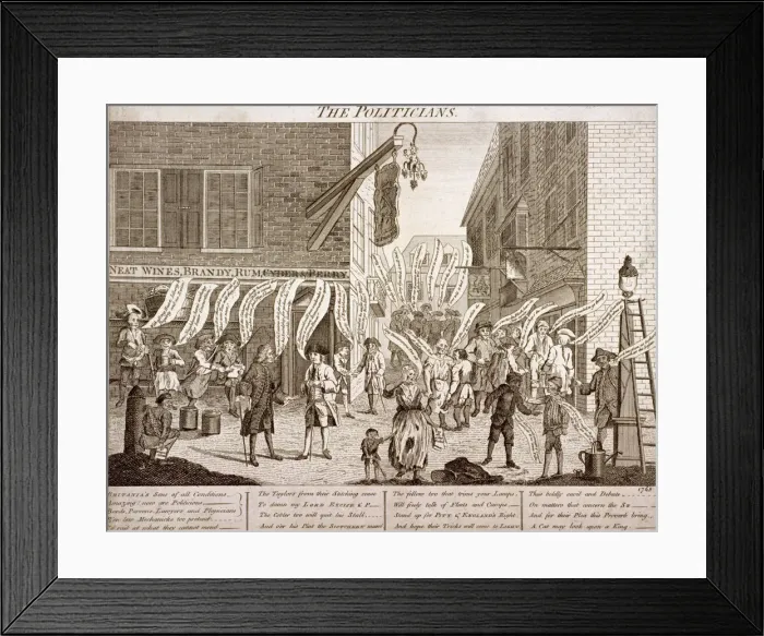 Framed Print : The politicians, 1763 Framed Print : The politicians, 1763