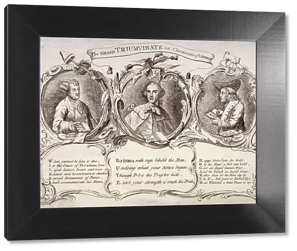 The Grand Triumvirate or Champions of Liberty... 1763