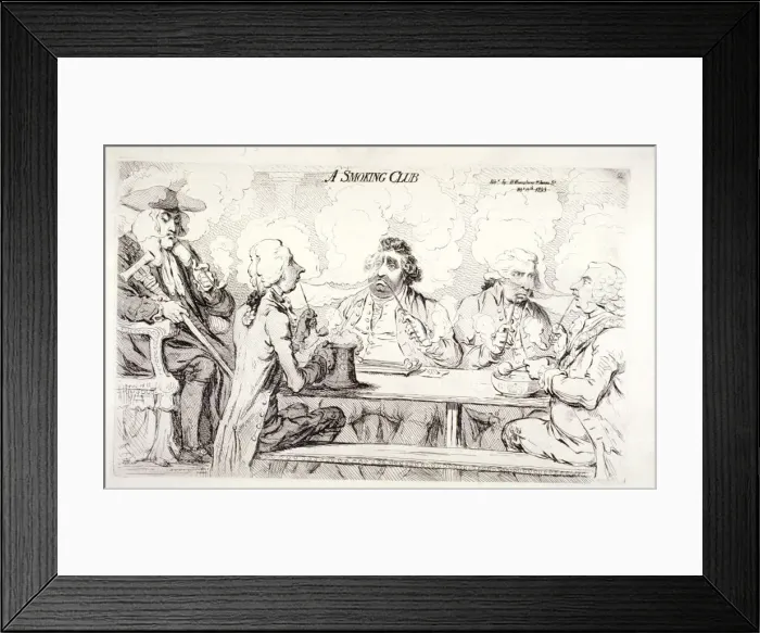Framed Print : A smoking club, House of Commons, London, 1793 Framed Print : A smoking club, House of Commons, London, 1793