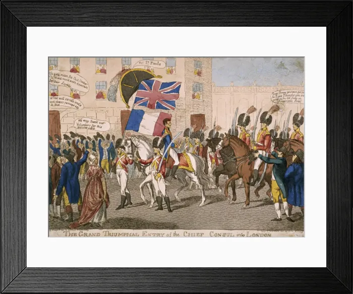 Framed Print : The grand triumphal entry of the Chief Consul into London, 1803 Framed Print : The grand triumphal entry of the Chief Consul into London, 1803