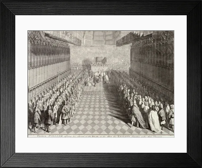 Framed Print : Coronation of William III in Westminster Abbey, London, 1689, (c1689). Artist: John Pine Framed Print : Coronation of William III in Westminster Abbey, London, 1689, (c1689). Artist: John Pine