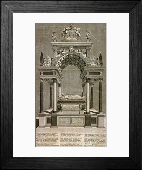 Framed Print : The monument to Mary, Queen of Scots in Westminster Abbey, London, 1742 Framed Print : The monument to Mary, Queen of Scots in Westminster Abbey, London, 1742