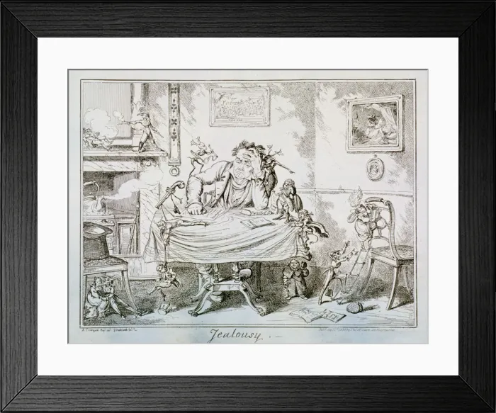 Framed Print : Jealousy, 1835. Artist: George Cruikshank Framed Print : Jealousy, 1835. Artist: George Cruikshank