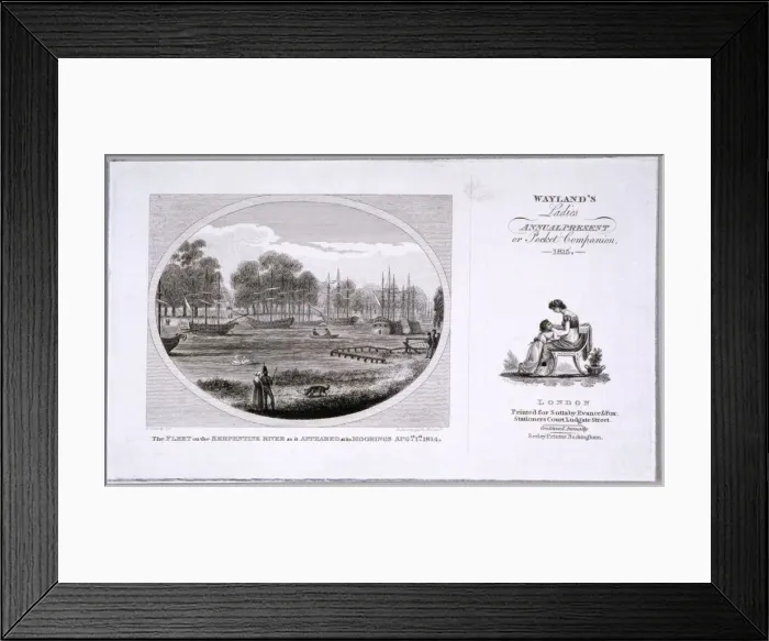Framed Print : Hyde Park, London, 1814. Artist:s Springsguth Framed Print : Hyde Park, London, 1814. Artist:s Springsguth
