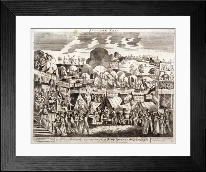 Framed Print : Jubilee Fair, Hyde Park, London, 1814 Framed Print : Jubilee Fair, Hyde Park, London, 1814