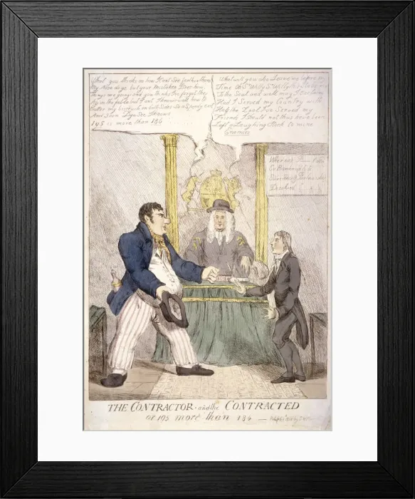 Framed Print : The contractor and the contracted, or 195 more than 186, 1810 Framed Print : The contractor and the contracted, or 195 more than 186, 1810