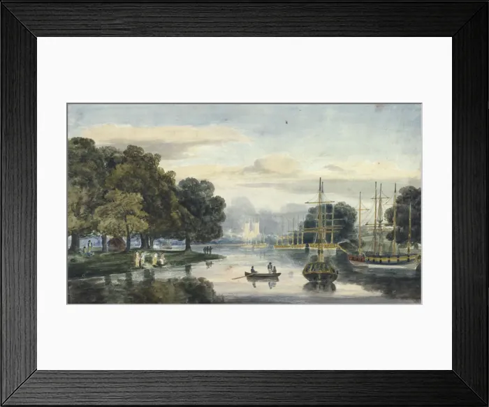 Framed Print : View of the flotilla on the Serpentine, Hyde Park, London, 1814 Framed Print : View of the flotilla on the Serpentine, Hyde Park, London, 1814