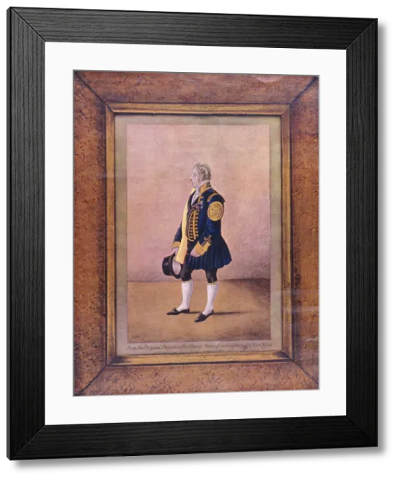 Framed Print : A Westminster fireman in uniform, c1800 Framed Print : A Westminster fireman in uniform, c1800