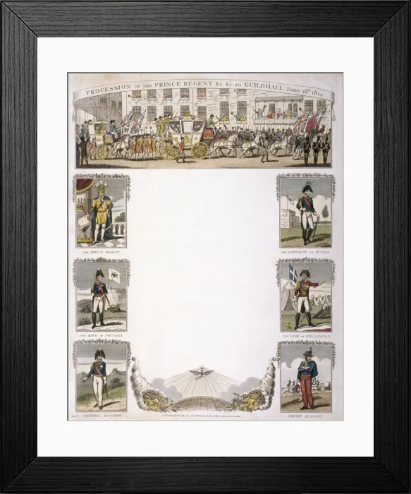 Framed Print : Procession of the Prince Regent, 1814 Framed Print : Procession of the Prince Regent, 1814
