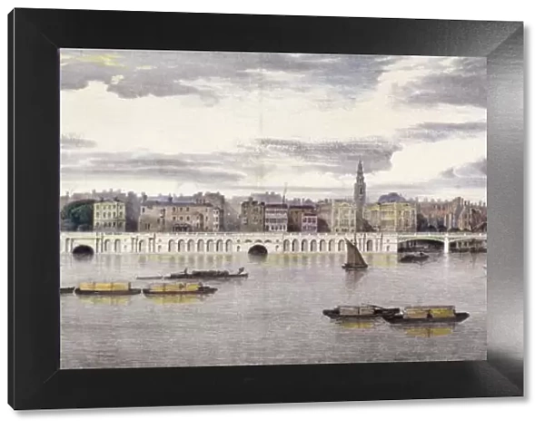 Proposed view of the River Thames, London, 1825. Artist: Thomas Mann Baynes