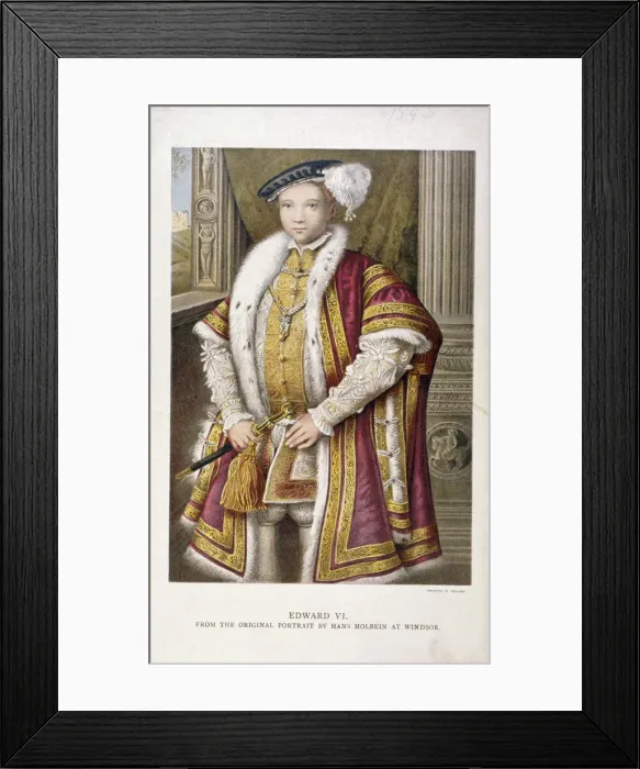 Framed Print : Edward VI, King of England, c1552, (1793). Artist: Francesco Bartolozzi Framed Print : Edward VI, King of England, c1552, (1793). Artist: Francesco Bartolozzi