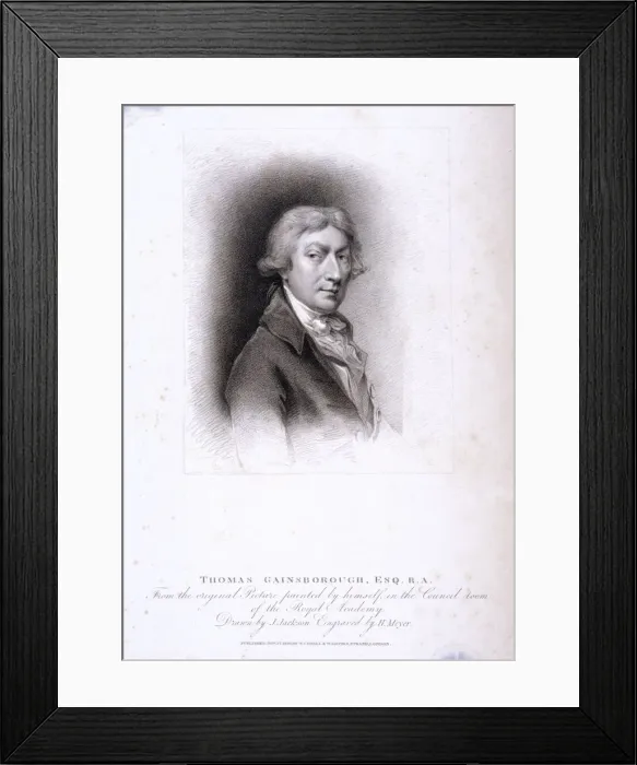 Framed Print : Thomas Gainsborough, 1810. Artist: Henry Meyer Framed Print : Thomas Gainsborough, 1810. Artist: Henry Meyer