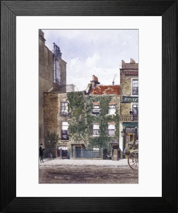 Framed Print : View of the residence of Joseph Mallord William Turner, Cheyne Walk, Chelsea, London, 1882 Framed Print : View of the residence of Joseph Mallord William Turner, Cheyne Walk, Chelsea, London, 1882