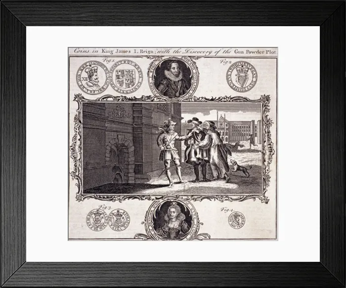 Framed Print : Scene of the discovery of the Gunpowder Plot, 1605, (c1780) Framed Print : Scene of the discovery of the Gunpowder Plot, 1605, (c1780)