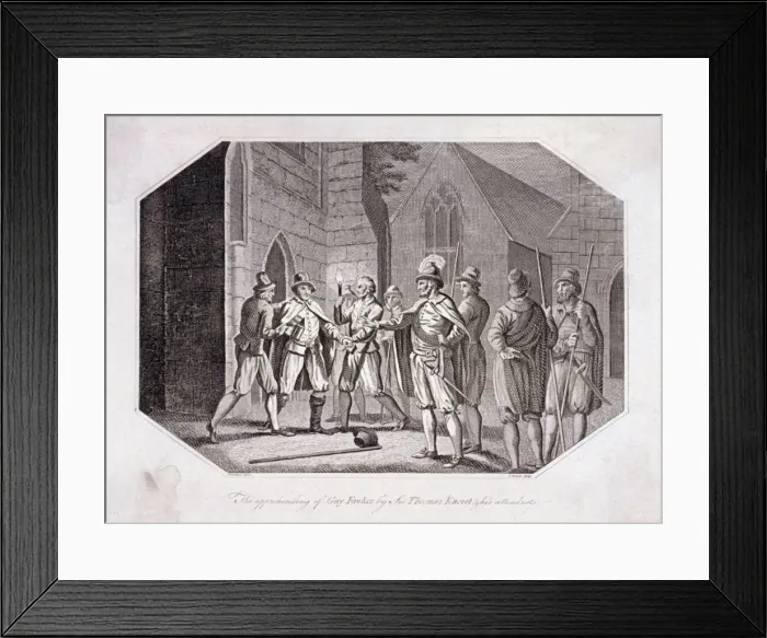 Framed Print : Scene showing the capture of Guy Fawkes, c1605, (1802). Artist: F Deeres Framed Print : Scene showing the capture of Guy Fawkes, c1605, (1802). Artist: F Deeres