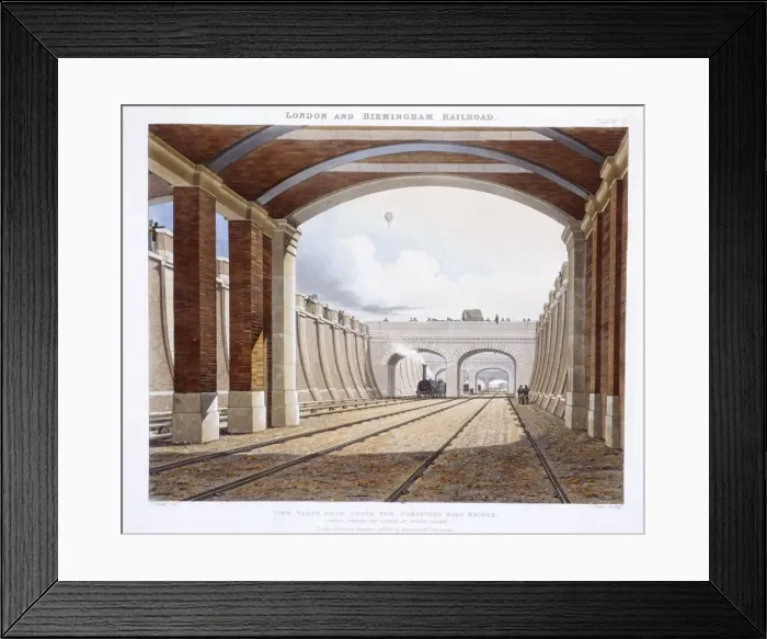 Framed Print : London and Birmingham Railway, 1837. Artist: Charles Hunt Framed Print : London and Birmingham Railway, 1837. Artist: Charles Hunt