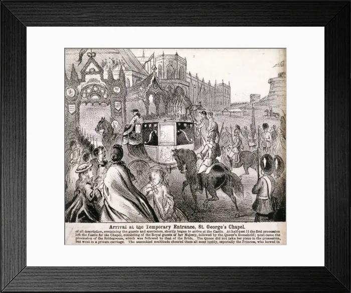 Framed Print : Royal cortege for the marriage of Prince Edward and Princess Alexandra, 1863 Framed Print : Royal cortege for the marriage of Prince Edward and Princess Alexandra, 1863