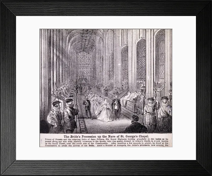 Framed Print : Princess Alexandra processing up the nave of St Georges Chapel, Windsor Castle, 1863 Framed Print : Princess Alexandra processing up the nave of St Georges Chapel, Windsor Castle, 1863