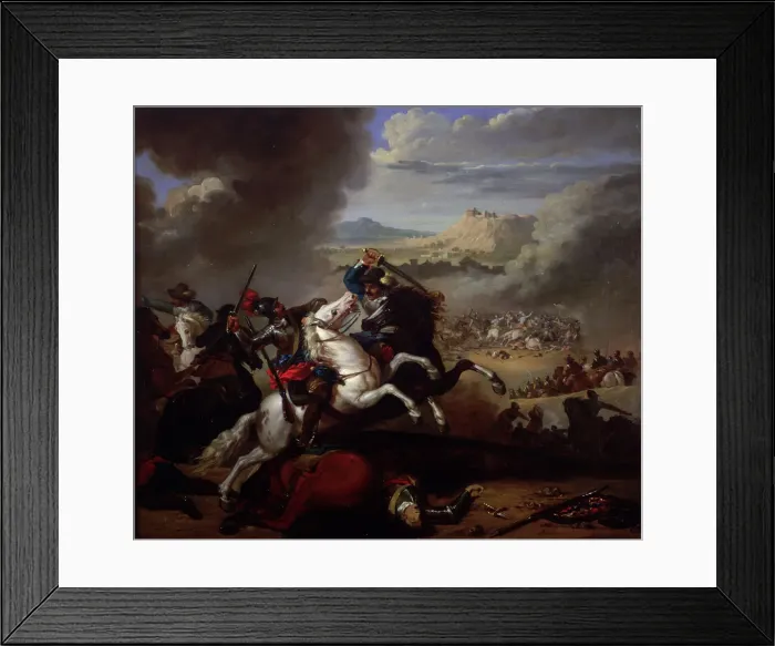 Framed Print : Battle Piece, c1807-c1868. Artist: Abraham Cooper Framed Print : Battle Piece, c1807-c1868. Artist: Abraham Cooper
