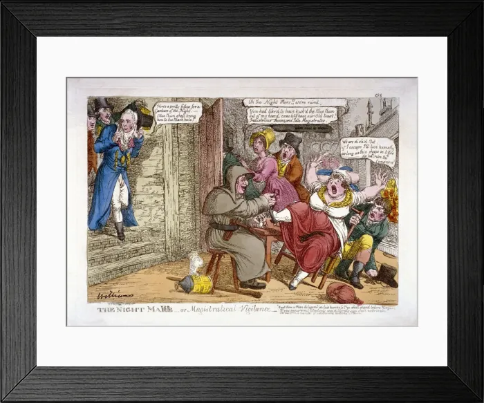 Framed Print : The night mayor - or magistratical vigilance, 1816 Framed Print : The night mayor - or magistratical vigilance, 1816
