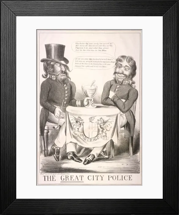 Framed Print : The Great City Police, 1840 Framed Print : The Great City Police, 1840
