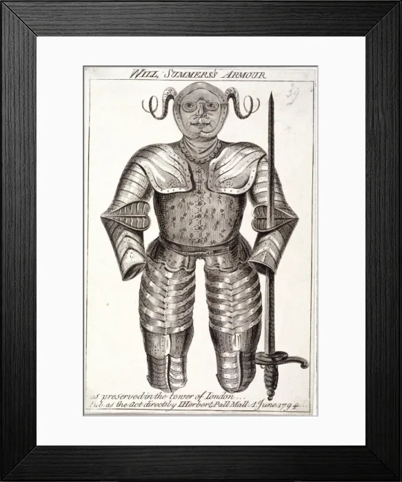 Framed Print : Will Summerss armour, as preserved in the Tower of London, 1794 Framed Print : Will Summerss armour, as preserved in the Tower of London, 1794