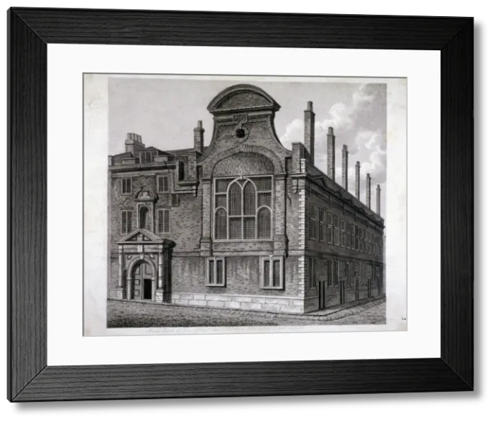 Framed Print : View of the north front of Sion College, London, 1800. Artist: William Wise