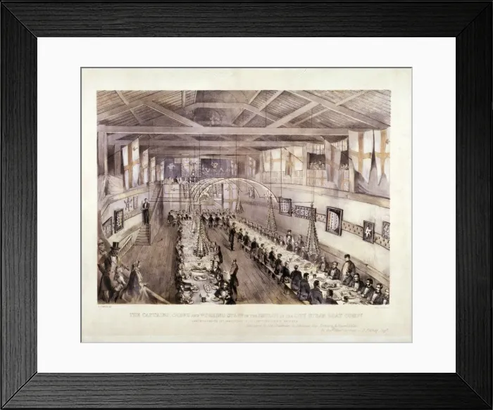 Framed Print : Celebration of the 13th anniversary of the City Steam Boat Company, Battersea, London, c1859 Framed Print : Celebration of the 13th anniversary of the City Steam Boat Company, Battersea, London, c1859