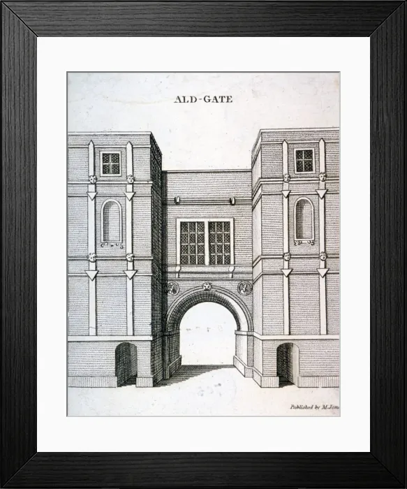 Framed Print : Aldgate, London, c1800(?) Framed Print : Aldgate, London, c1800(?)