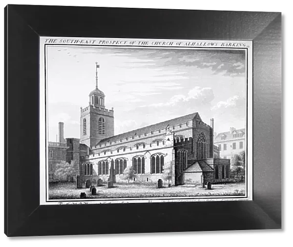 All Hallows-by-the-Tower Church, London, 1736. Artist: William Henry Toms