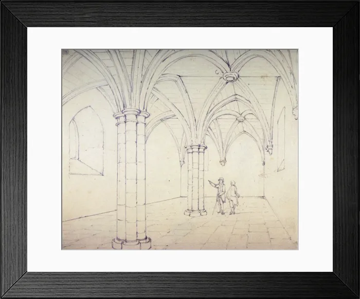 Framed Print : St Michaels Crypt, Aldgate, London, c1820(?). Artist: George Shepherd Framed Print : St Michaels Crypt, Aldgate, London, c1820(?). Artist: George Shepherd