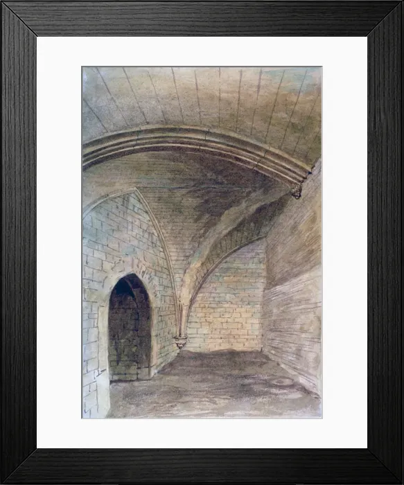 Framed Print : St Michaels Crypt, Aldgate, London, 1876. Artist: John Phillipps Emslie Framed Print : St Michaels Crypt, Aldgate, London, 1876. Artist: John Phillipps Emslie