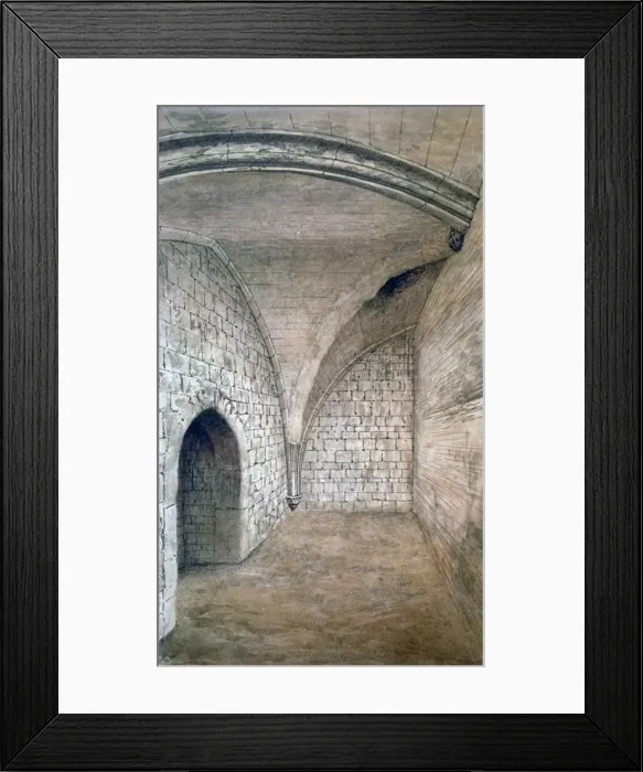 Framed Print : St Michaels Crypt, Aldgate, London, 1876. Artist: John Phillipps Emslie Framed Print : St Michaels Crypt, Aldgate, London, 1876. Artist: John Phillipps Emslie