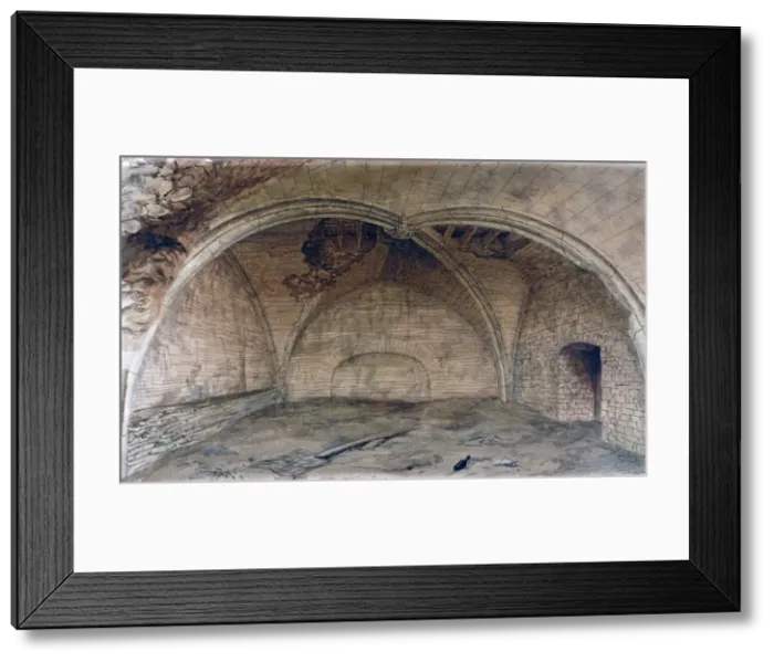 Framed Print : St Michaels Crypt, Aldgate, London, 1876. Artist: John Phillipps Emslie Framed Print : St Michaels Crypt, Aldgate, London, 1876. Artist: John Phillipps Emslie