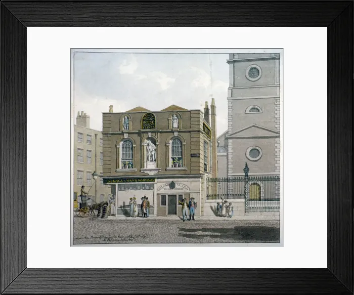 Framed Print : Aldgate House, Aldgate High Street, London, 1815. Artist: Robert Blemmell Schnebbelie Framed Print : Aldgate House, Aldgate High Street, London, 1815. Artist: Robert Blemmell Schnebbelie