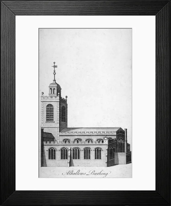 Framed Print : All Hallows-by-the-Tower Church, London, c1750. Artist: Benjamin Cole Framed Print : All Hallows-by-the-Tower Church, London, c1750. Artist: Benjamin Cole