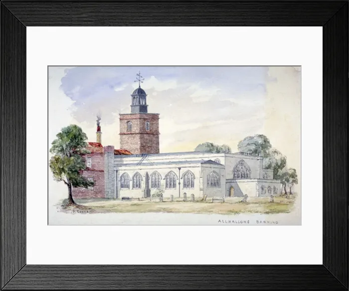 Framed Print : All Hallows-by-the-Tower Church, London, c1840. Artist: J Cooke Framed Print : All Hallows-by-the-Tower Church, London, c1840. Artist: J Cooke