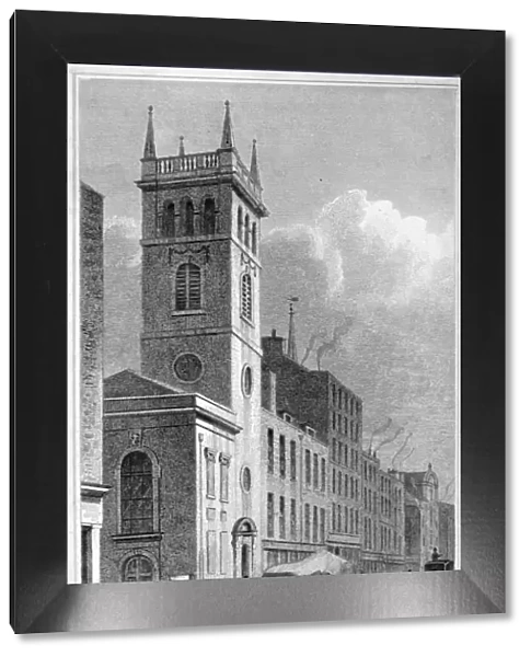 All Hallows Church, Bread Street, London, 1829. Artist: Thomas Hosmer Shepherd