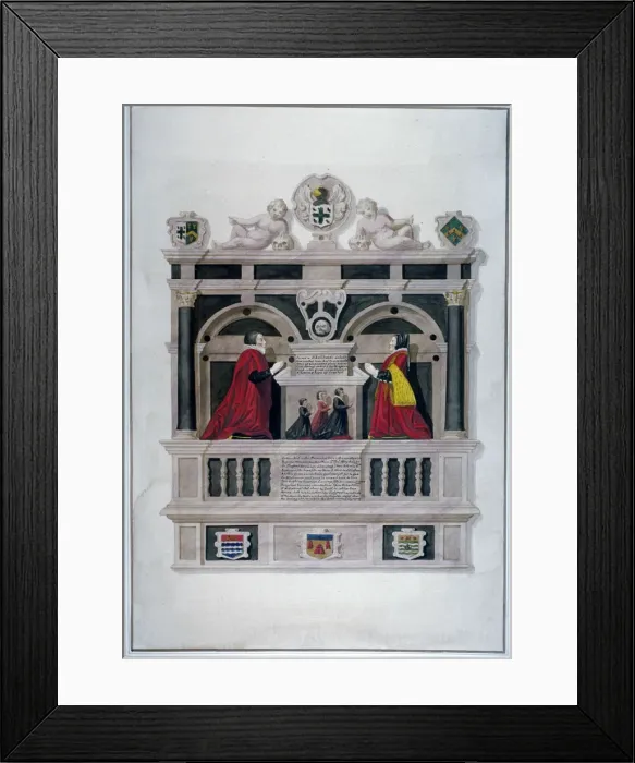Framed Print : Monument in the Church of St Andrew Undershaft, Leadenhall Street, London, c1820 Artist Framed Print : Monument in the Church of St Andrew Undershaft, Leadenhall Street, London, c1820 Artist