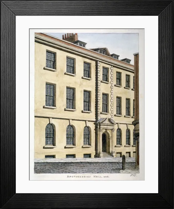 Framed Print : Apothecaries Hall, City of London, 1806. Artist: Valentine Davis Framed Print : Apothecaries Hall, City of London, 1806. Artist: Valentine Davis
