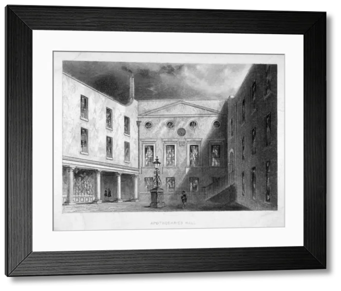 Framed Print : Interior Court of the Apothecaries Hall, City of London, c1830 Framed Print : Interior Court of the Apothecaries Hall, City of London, c1830
