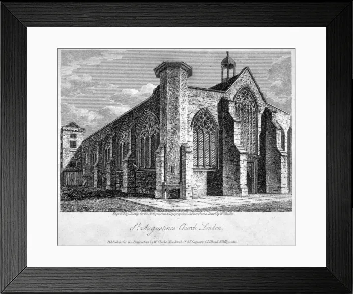 Framed Print : Austin Friars, City of London, 1811. Artist Framed Print : Austin Friars, City of London, 1811. Artist