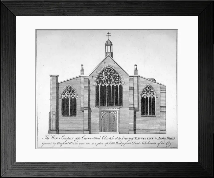 Framed Print : West elevation of Austin Friars, City of London, 1865 Framed Print : West elevation of Austin Friars, City of London, 1865