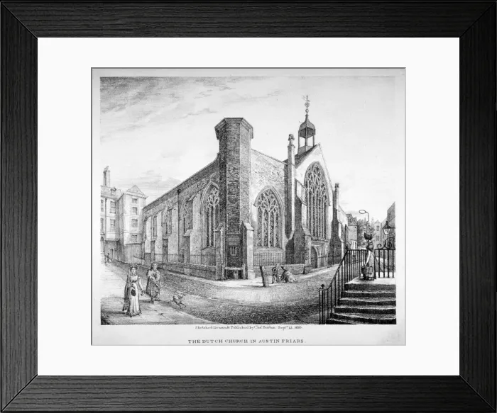 Framed Print : Austin Friars, City of London, 1823. Artist Framed Print : Austin Friars, City of London, 1823. Artist